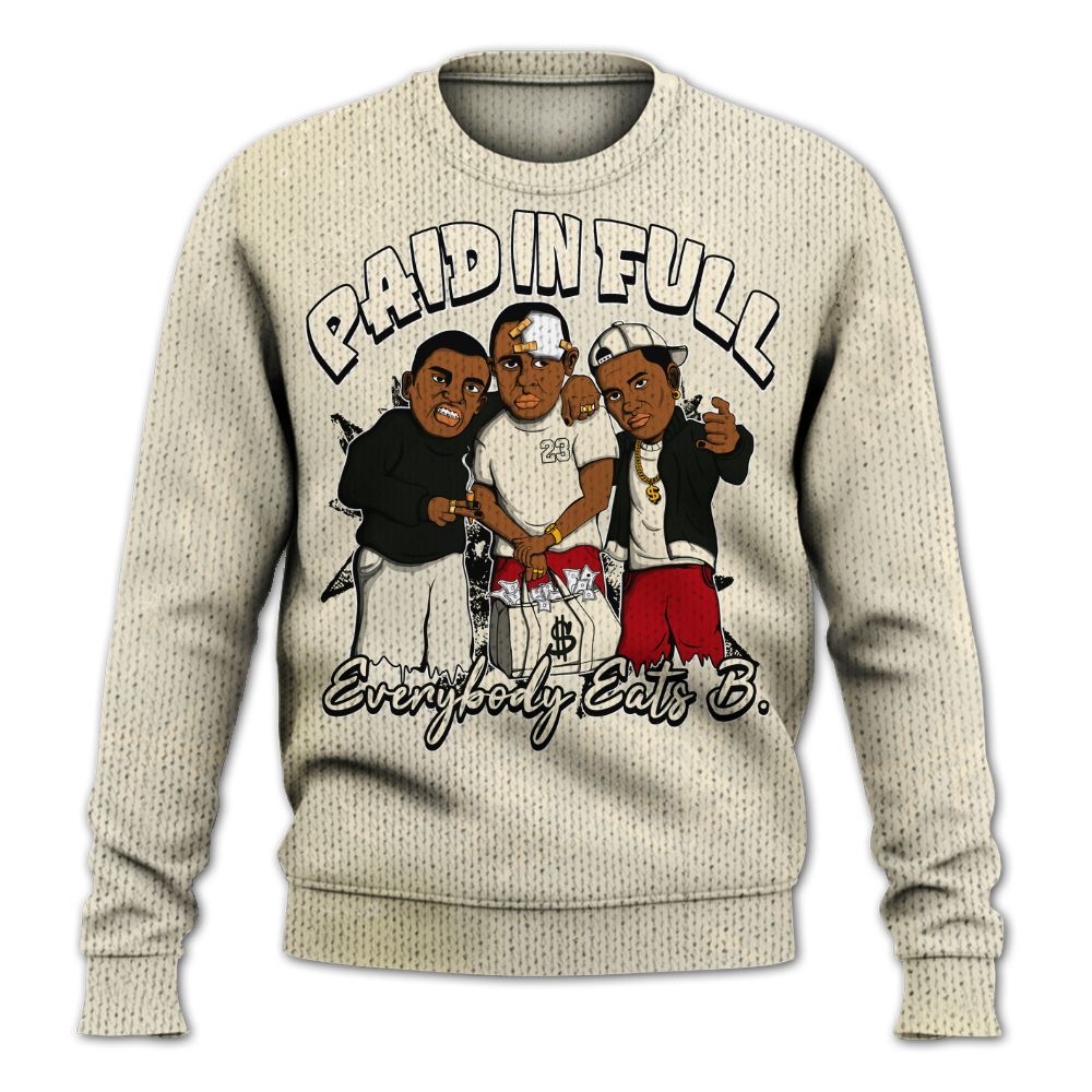 Sweater To Match Retro Low OG Nitro 1s - Everybody Paid In Full Crayon Graphic
