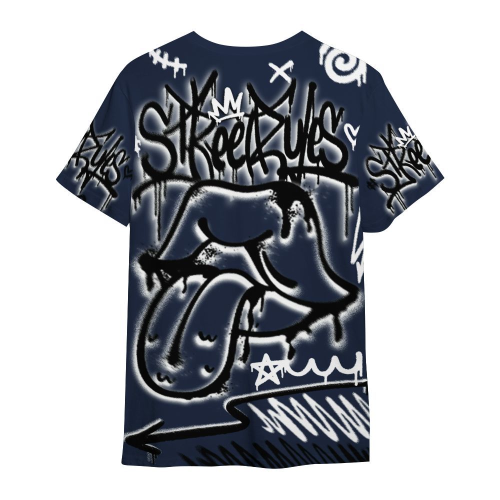 Shirt To Match Dunk Low White Midnight Navy - Break Rules Streetwear All Over Print