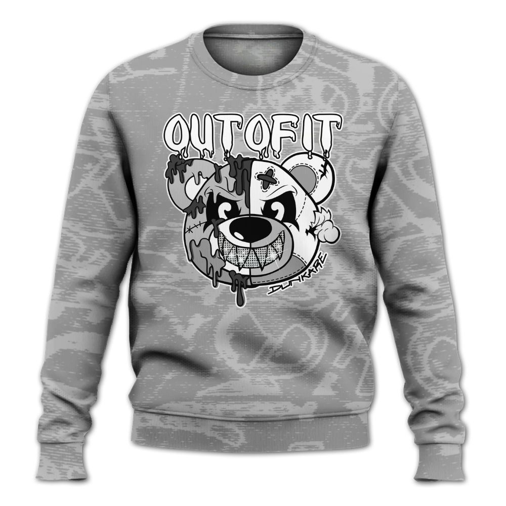 Sweatshirt To Match Black Wolf Grey 12s - Out Of It Bear Avant-Garde All Over Print