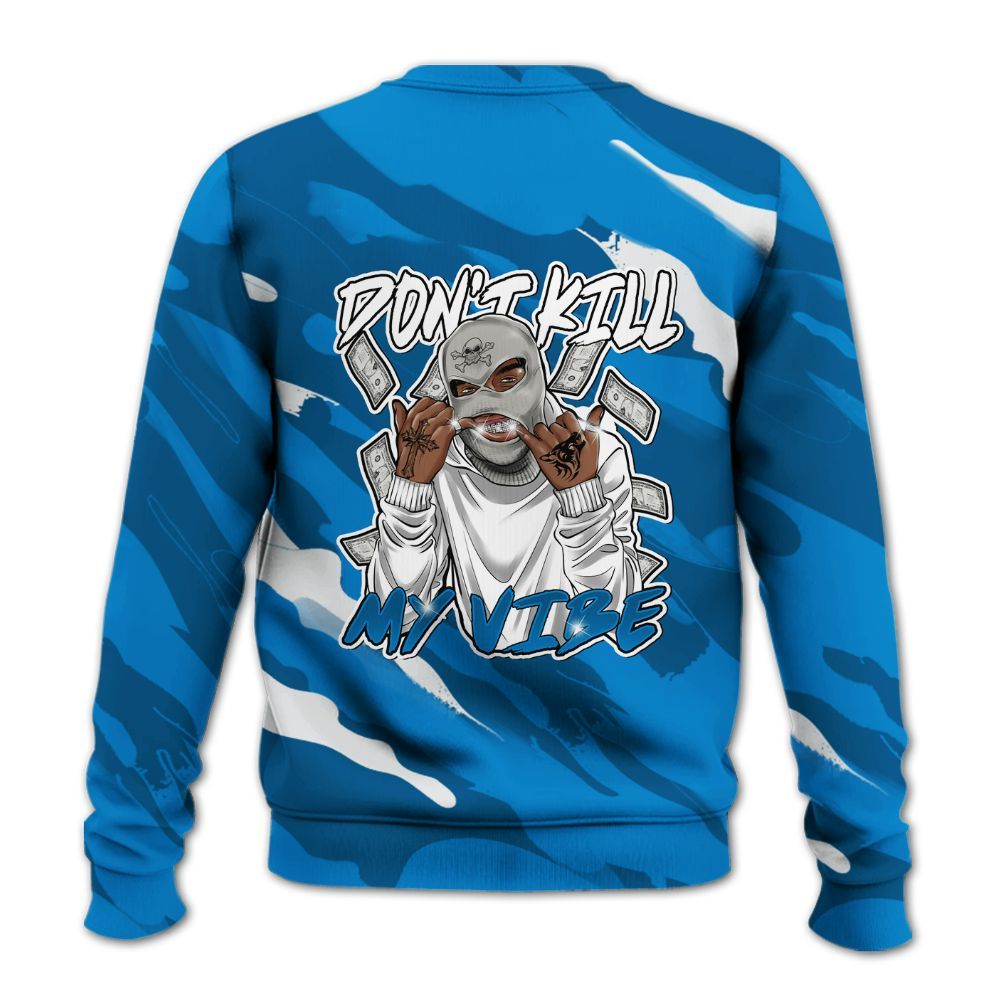 Sweatshirt To Match Industrial Blue 4s - Vibe.Unique Colored All Over Print
