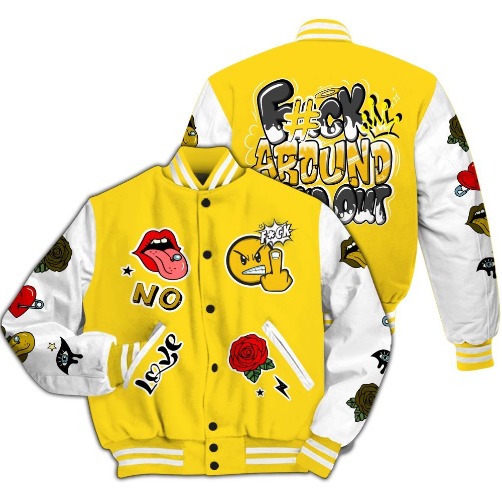 Varsity Jacket To Match Retro Thunder 4s - FK Around Find Out All Over Print