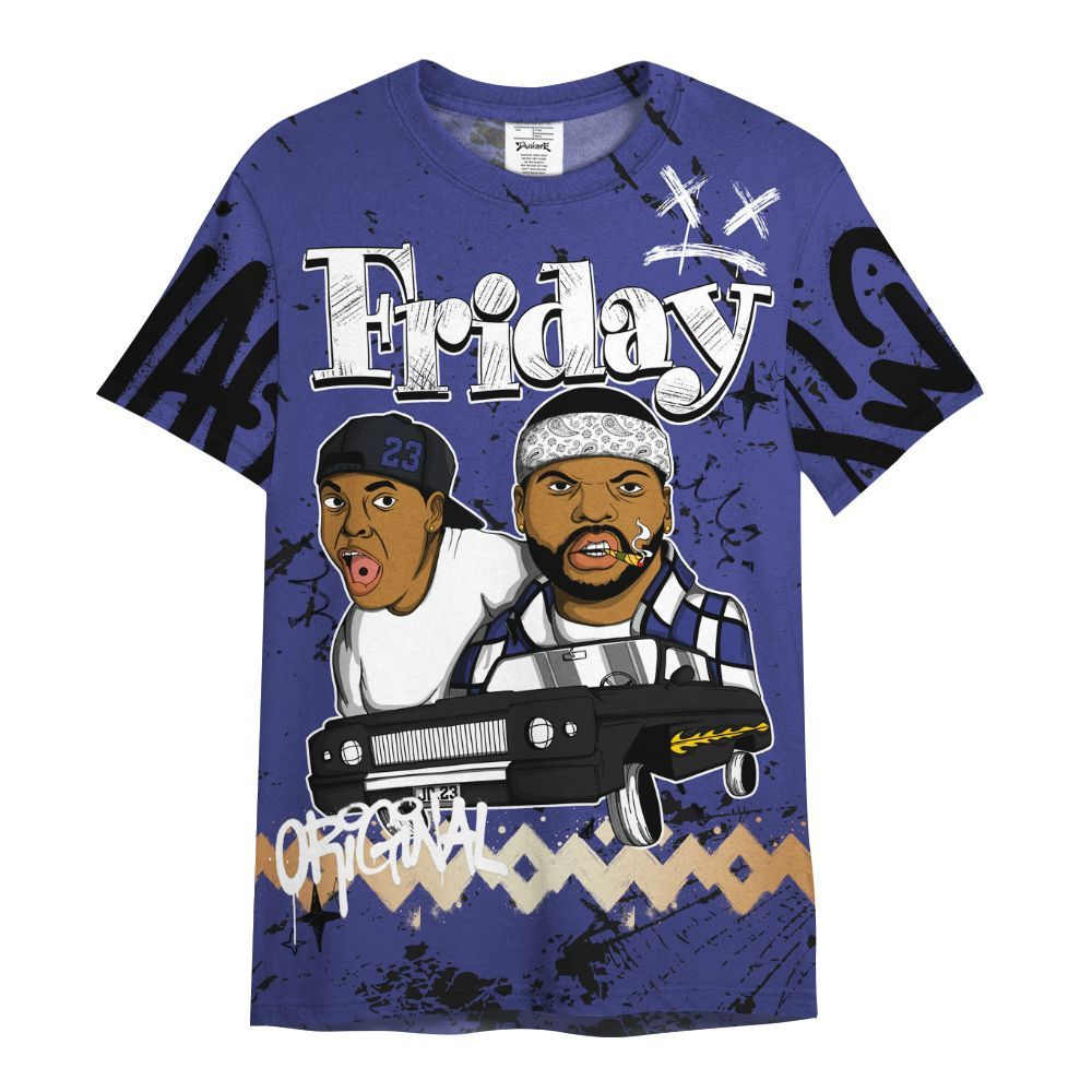 Shirt To Match JM Pro Black Concord - Friday Sneaker Crayon All Over Print