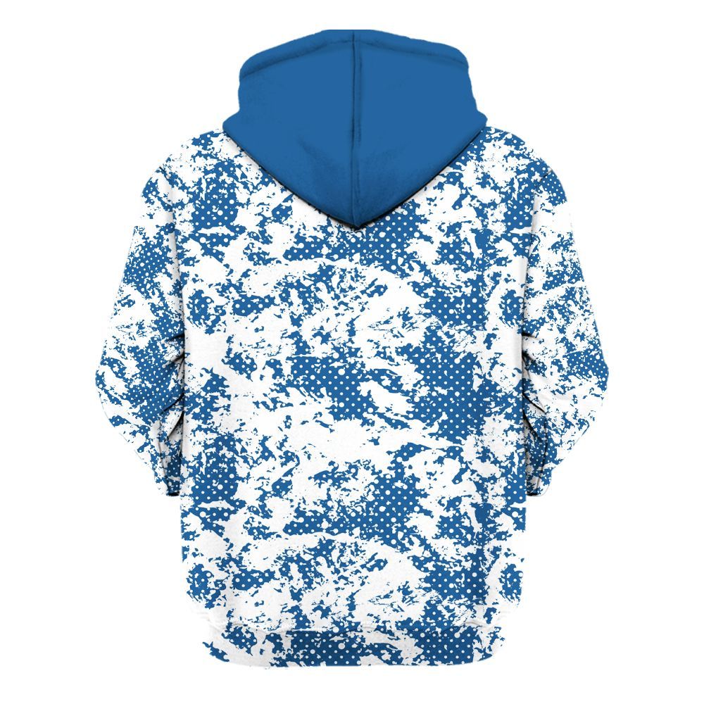 Hoodie To Match French Blue 13s - Show Me The Money Retro All Over Print
