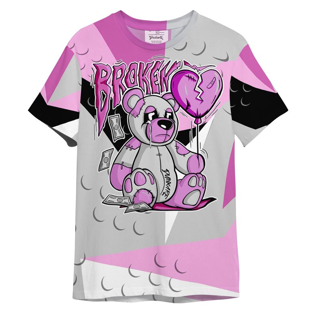 Shirt To Match Hyper Violet 4s T- - Broken Bear T- Shirt Graphic Shape Unisex 2301 NCMD
