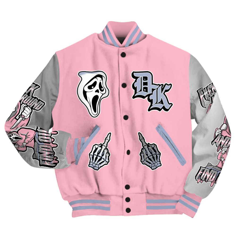 Varsity Jacket To Match Retro 35th Anniversary 5s - F#CK And Find Out Graphic All Over Print