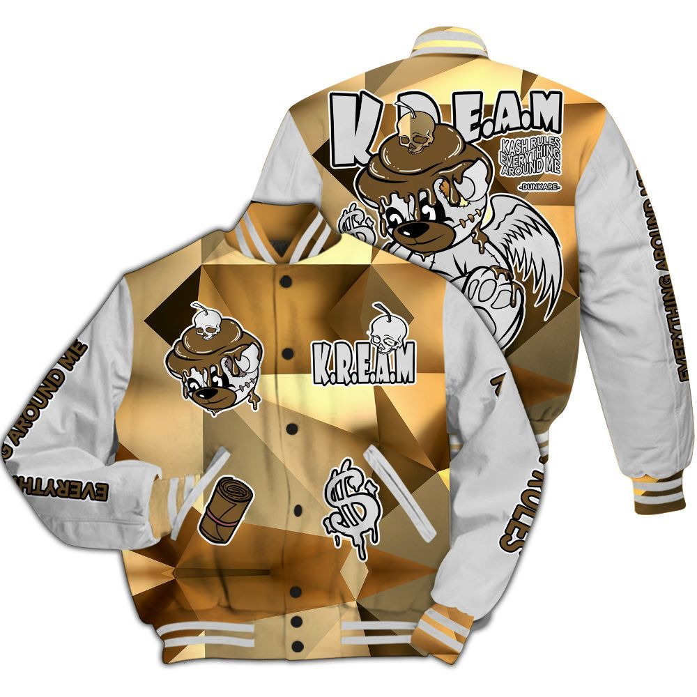 Varsity Jacket To Match NET Gold 4s - Loot Bear All Over Print