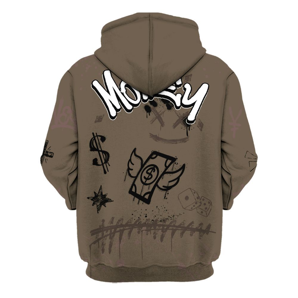Hoodie To Match AMM Dark Mocha 4s - Everybody Paid In Full Crayon All Over Print