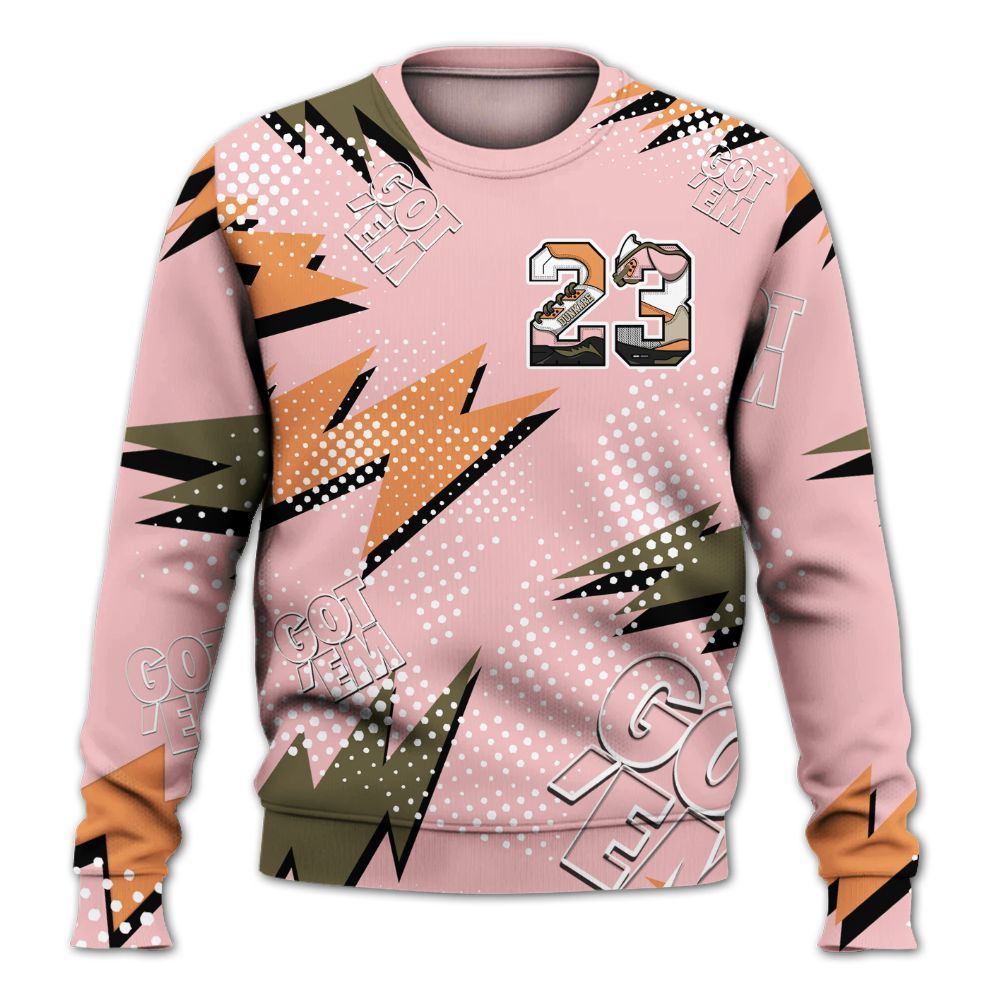 Sweatshirt To Match SB Dunk Low Red Stardust - 23 Custom Name 5s All Over Print