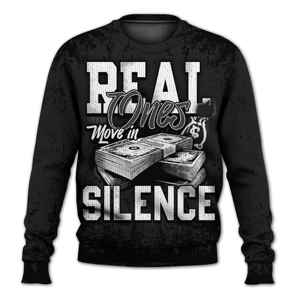 Knitted Sweater To Match Black Cat NET 4s - Move In Silence Money Street Retro