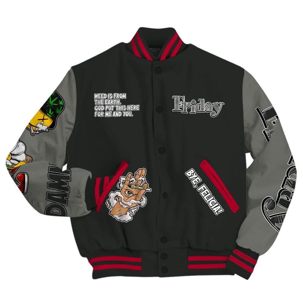 Varsity Jacket To Match Shadow 2025 10s - Friday Sneaker Stress Style All Over Print