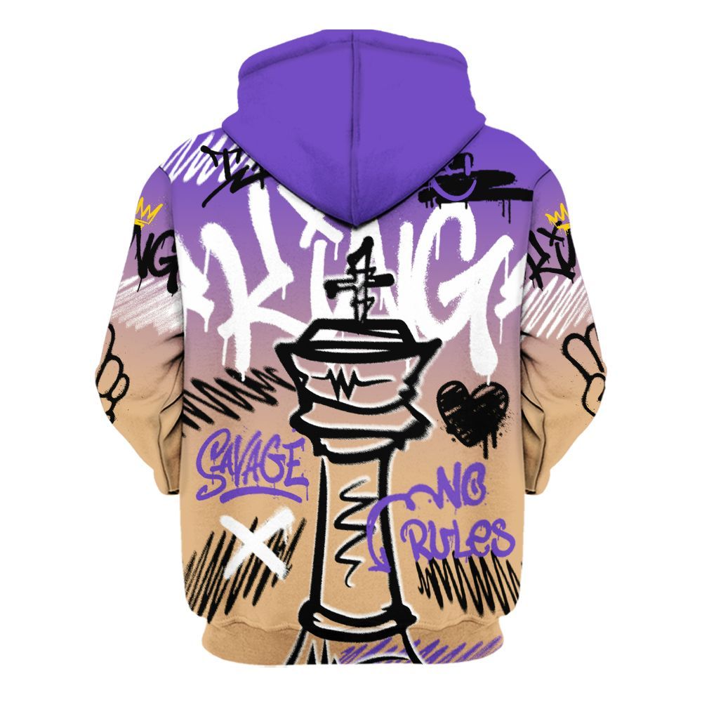 Hoodie To Match SE Afrobeats 7s - Street King Chess Streetwear All Over Print