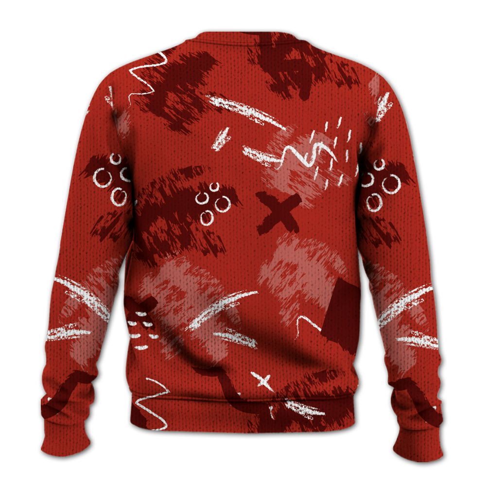 Knitted Sweater To Match SP Firewood Orange 4s - Hustle Grind Pray Retro