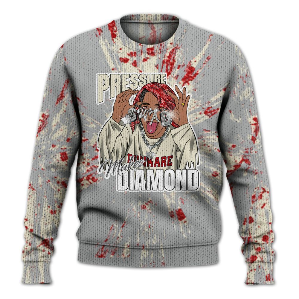 Knitted Sweater To Match Cement Grey 3s - Pressures Makes Knitted Sweater To Match Lux