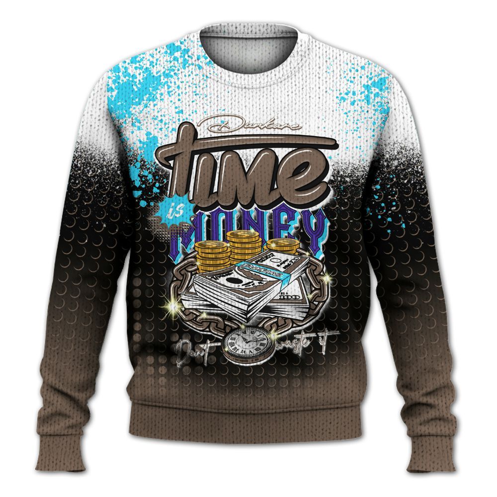 Knitted Sweater To Match Olive Concord 9s - Halftone Time Is Money