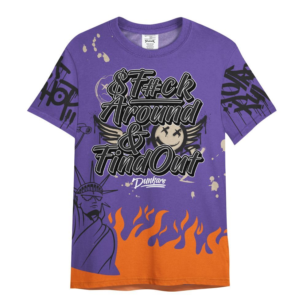 Shirt To Match Air Max Waffle SP Voltage Purple - Graphic Fck Around Find Out All Over Print