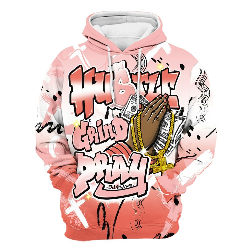 Hoodie To Match Low OG PSG 1s - Money Hustle Grind Pray All Over Print