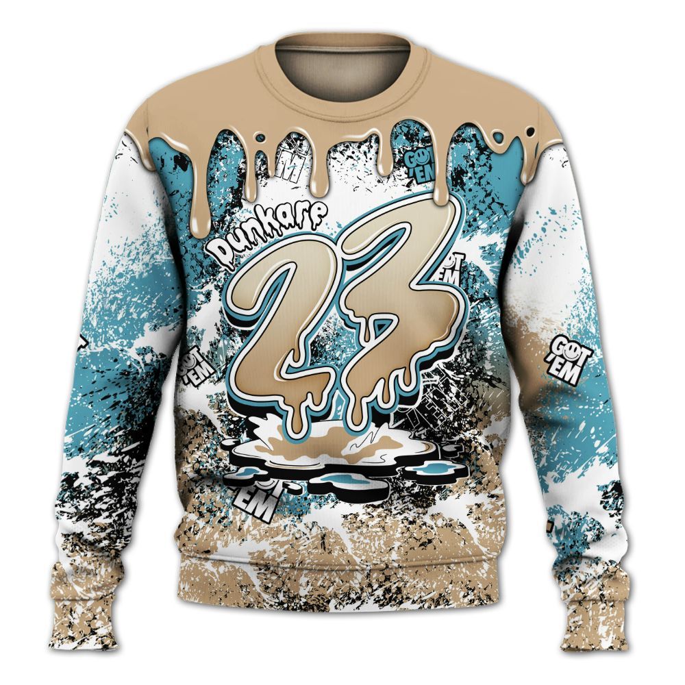Sweatshirt To Match H-Town 11s - Dripping 23 Drip All Over Print