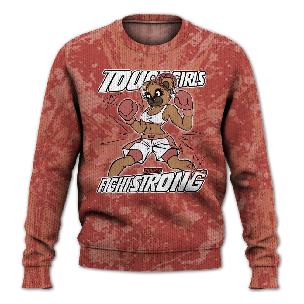 Knitted Sweater To Match Dune Red 13s - Gritty Girls Bear Luxury