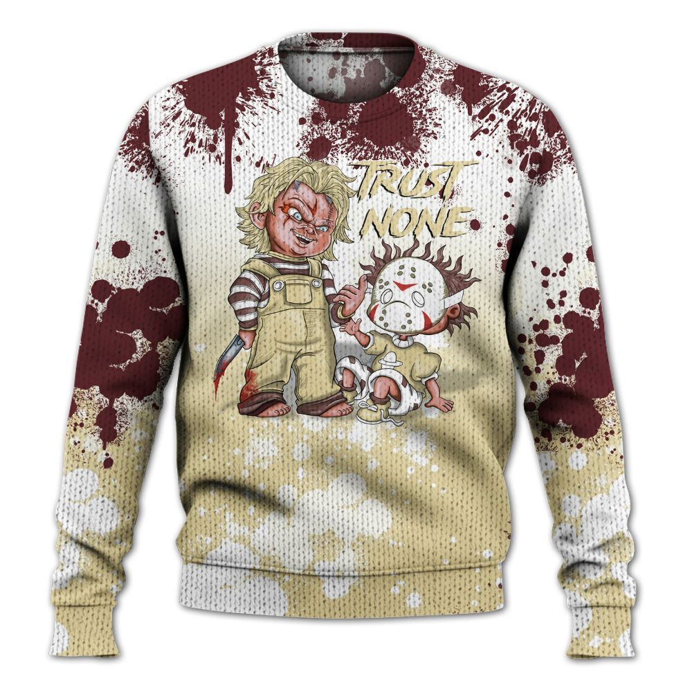 Knitted Sweater To Match Women Phantom 12s - Trust No One Scary