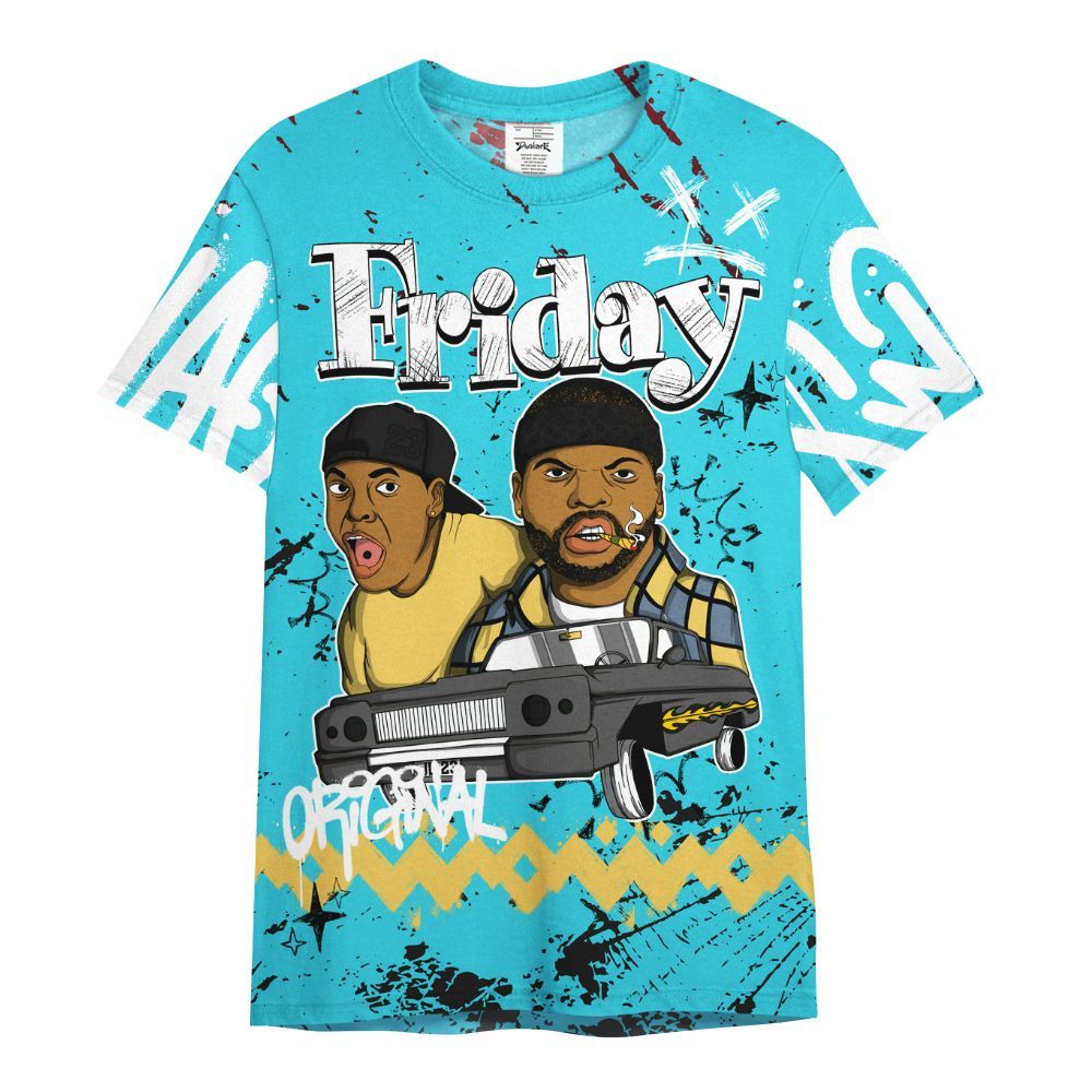 Shirt To Match Retro Gamma Blue 11s - Friday Sneaker Crayon All Over Print