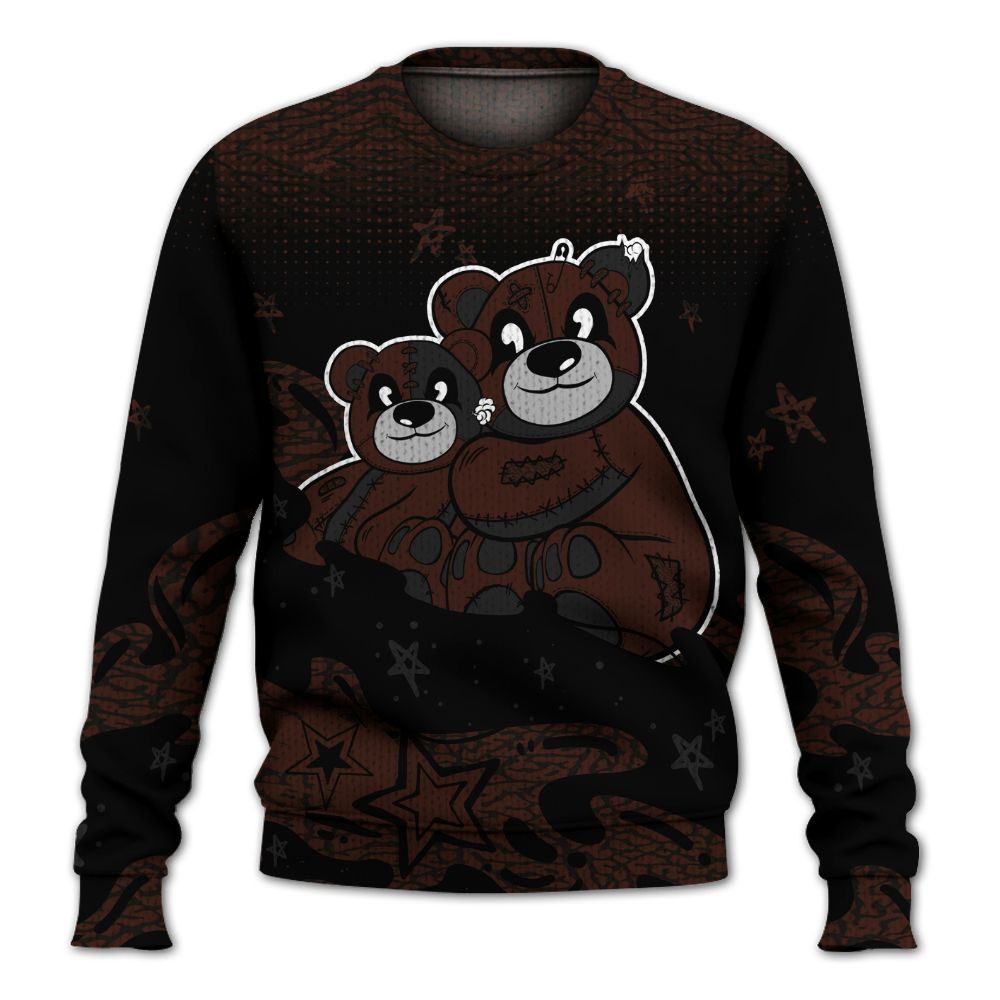 Knitted Sweater To Match Air Force 1 Low Halloween Skull 2024 - Sincere Fondness Bear Stars
