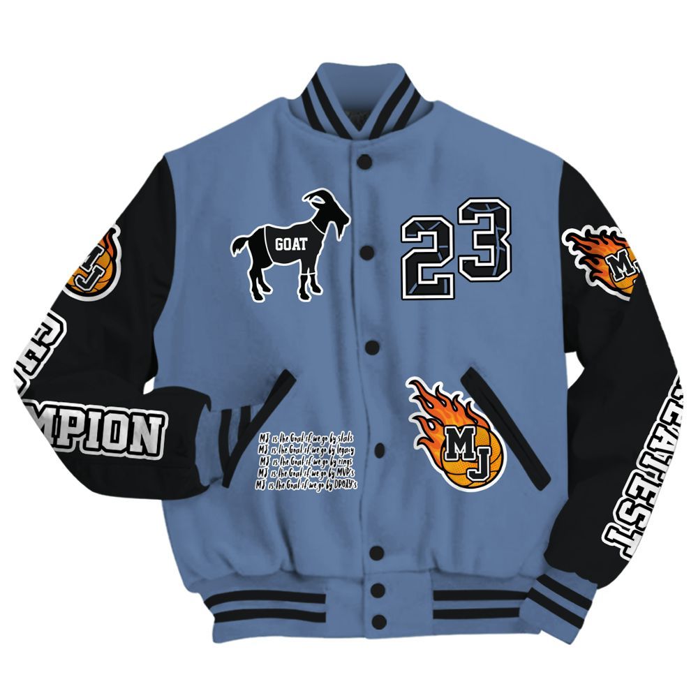 Varsity Jacket To Match Mid Space Jam 1s - 23 G.0.A.T Jump Up Basketball All Over Print