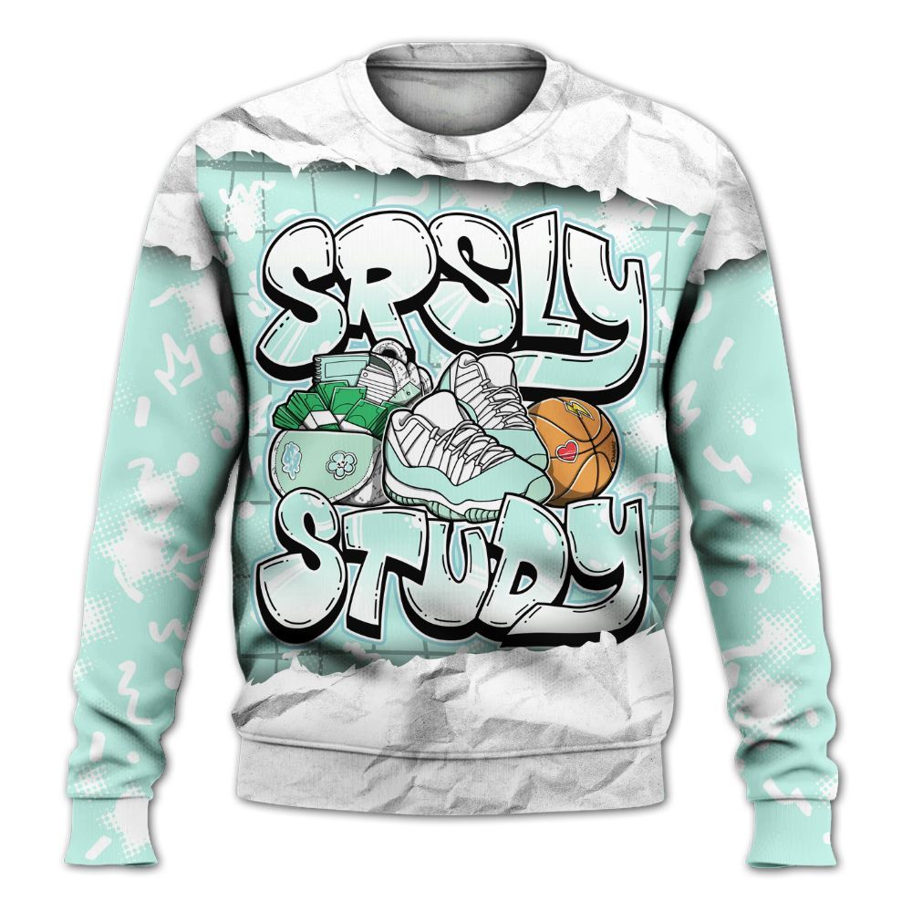 Sweatshirt To Match Retro Low Igloo 11s - SRSLY Study Doodle All Over Print