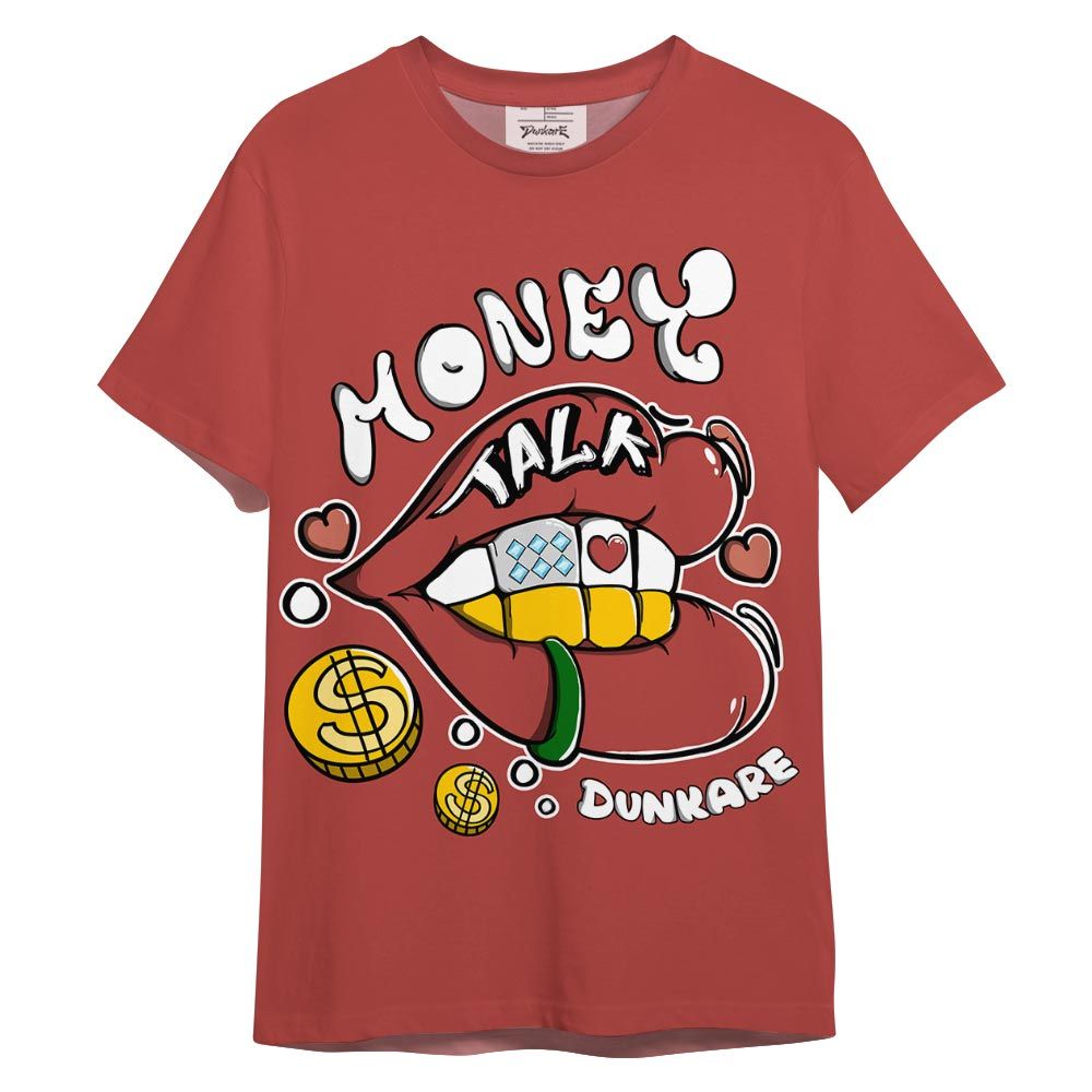 Shirt To Match Dune Red 13s - Lips Money Talk Shirt 3D Graphic Outfit 0705 LGH