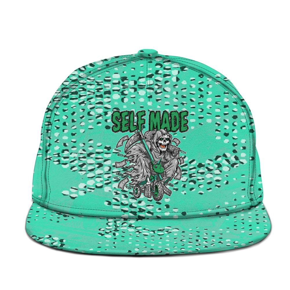Snapback To Match Black Green Glow 3s - Self Make Skeleton Banknotes Art Graphic