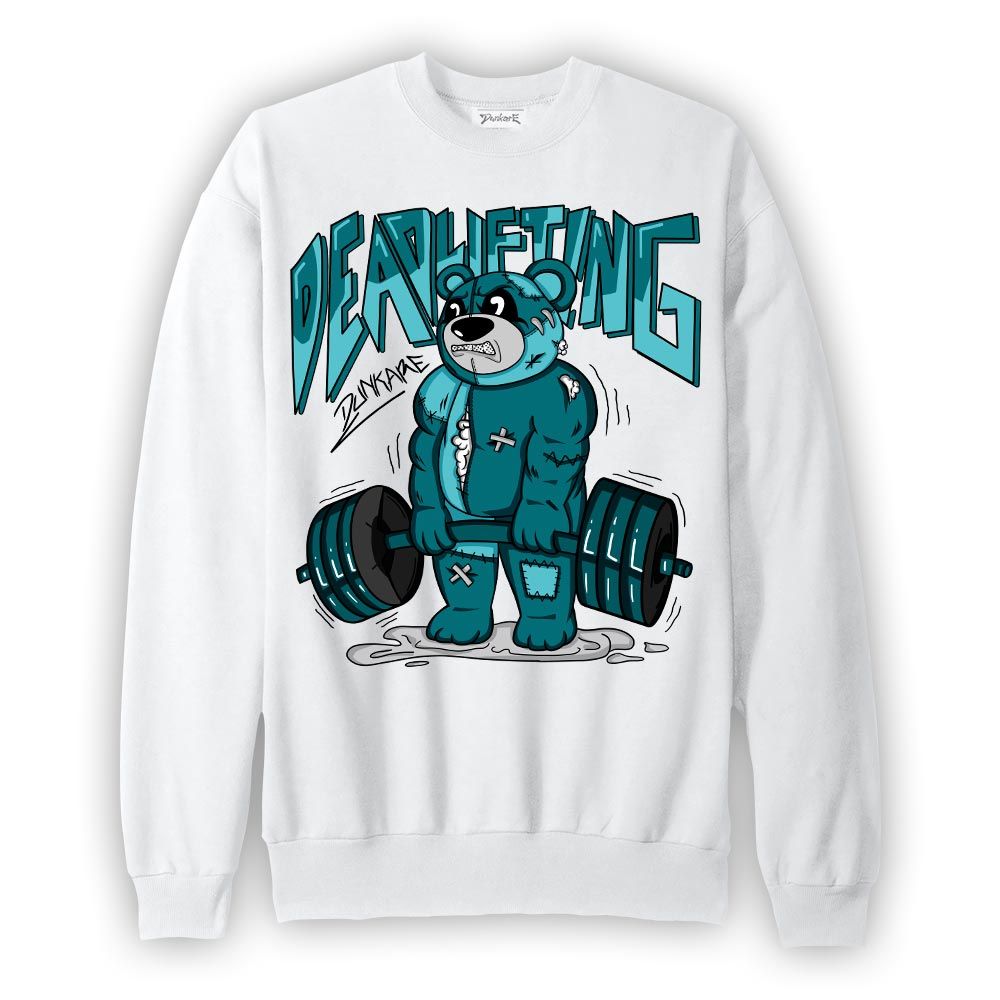 Sweatshirt To match Oxidized Green 4s Sweatshirt - Deadlifting Bear Graphic