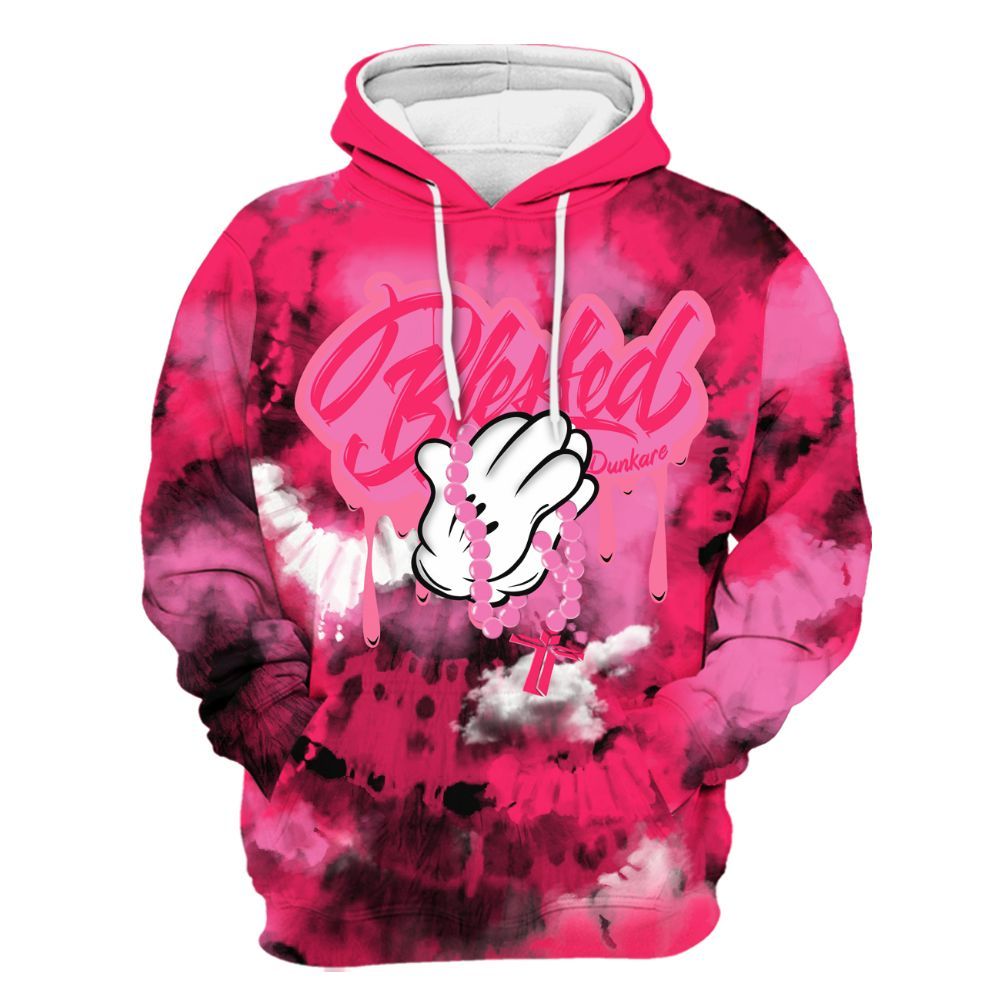 Hoodie To Match Air VaporMax Plus Triple Pink - God Blessed Tie Dye All Over Print