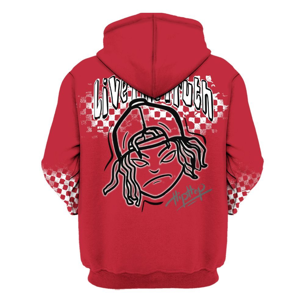 Hoodie To Match Red Flint 13s - Feel Life Street Style All Over Print