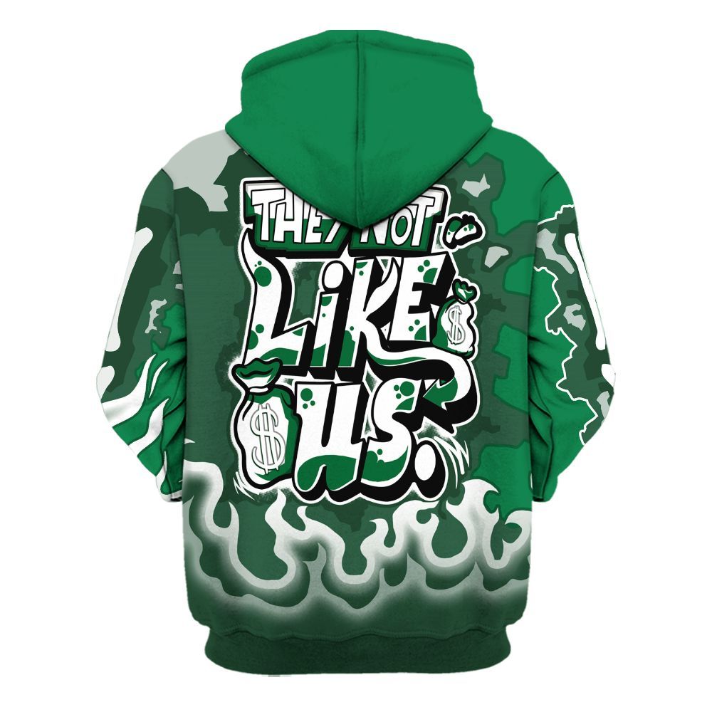 Hoodie To Match Pine Green 13s - Dislike Us Graphic Burning Custom Name All Over Print