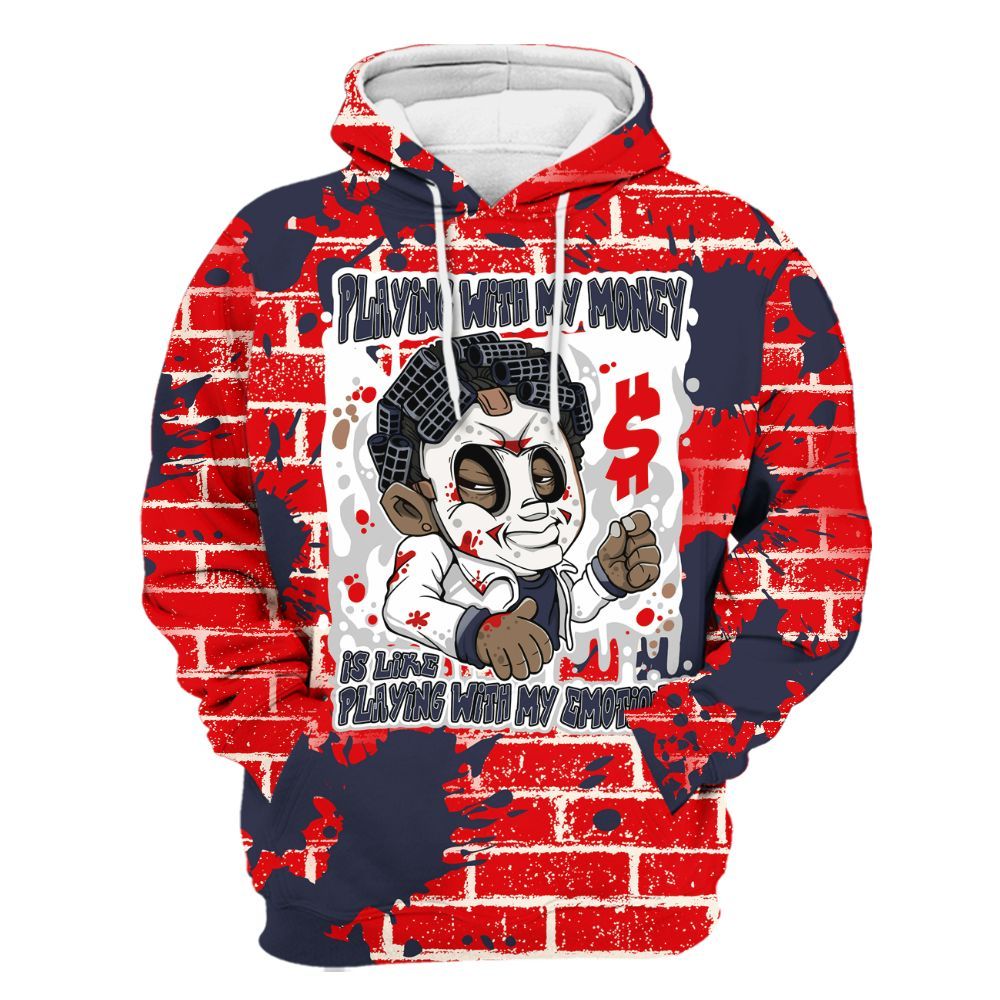 Hoodie To Match Low OG Howard University 1s - Playing With My Money Graphic Halloween All Over Print
