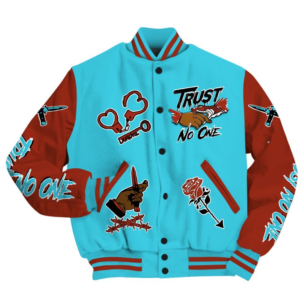 Varsity Jacket To Match SB Dunk Di'Orr Greenwood - Trust No One Dripping All Over Print