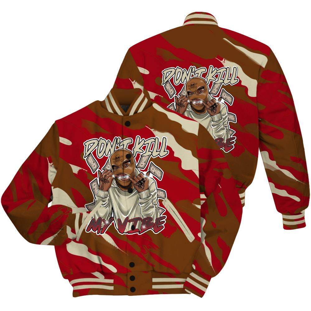 Varsity Jacket To Match Archaeo Brown 5s Shirt - Vibe.Unique Colored All Over Print