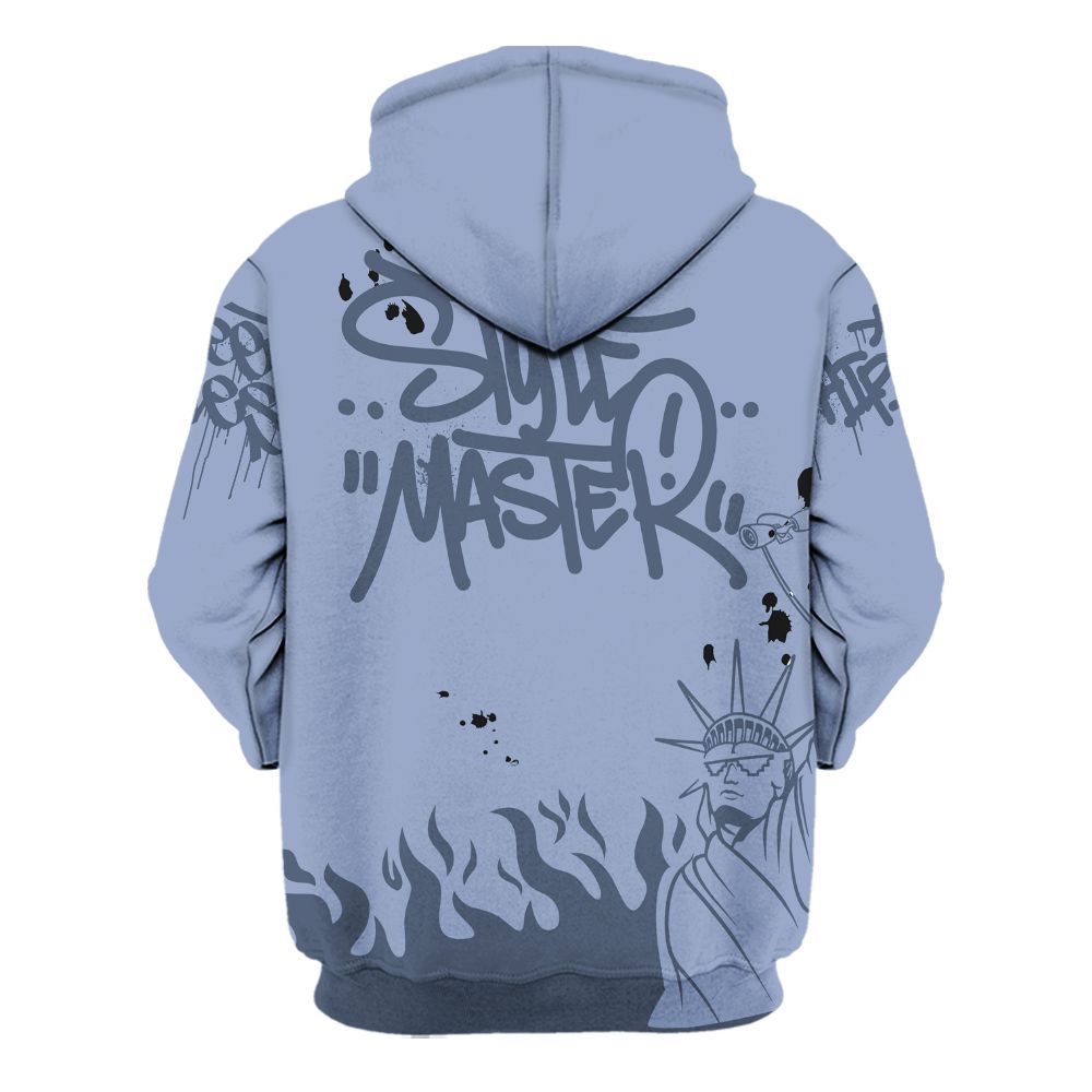 Hoodie To Match Retro Blue Grey 13s - Graphic Fck Around Find Out All Over Print