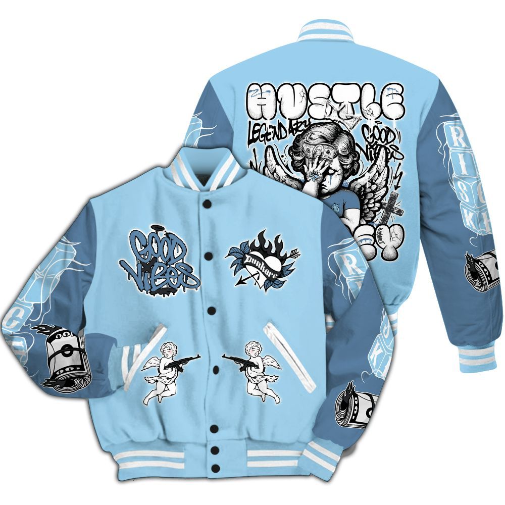 Varsity Jacket To Match Legend Blue 11s - Angel Hustle Money All Over Print