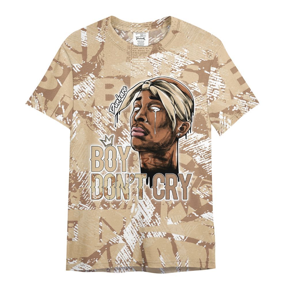Shirt To Match Desert Camo 3s - Boiz Ain't Cry Unique Abstract All Over Print