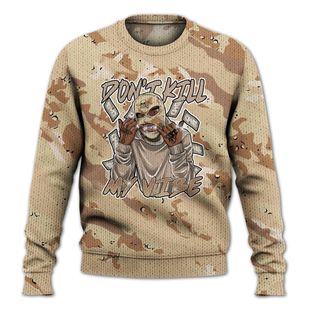 Knitted Sweater To Match Desert Camo 3s - Vibe.Unique Colored