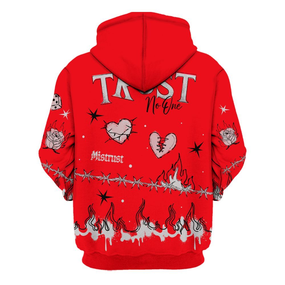 Hoodie To Match Air Max 1 Low Poly - Trust No One Snake-Bite Doodle Crayon All Over Print