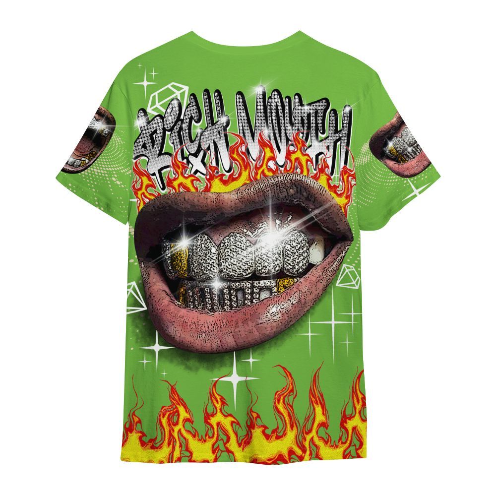 Shirt To Match Air Max Waffle SP Action Green - Rich Mouth Fire Rap Retro 90s All Over Print