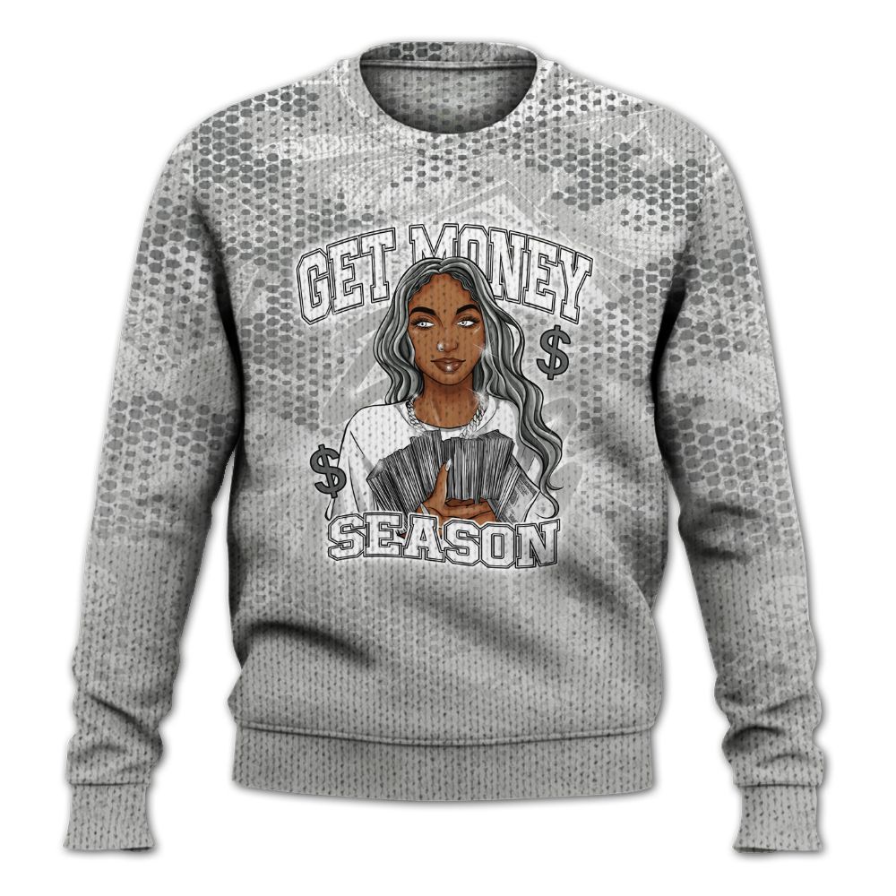 Knitted Sweater To Match Retro Wet Cement 4s - Get Moneys Season Banknote