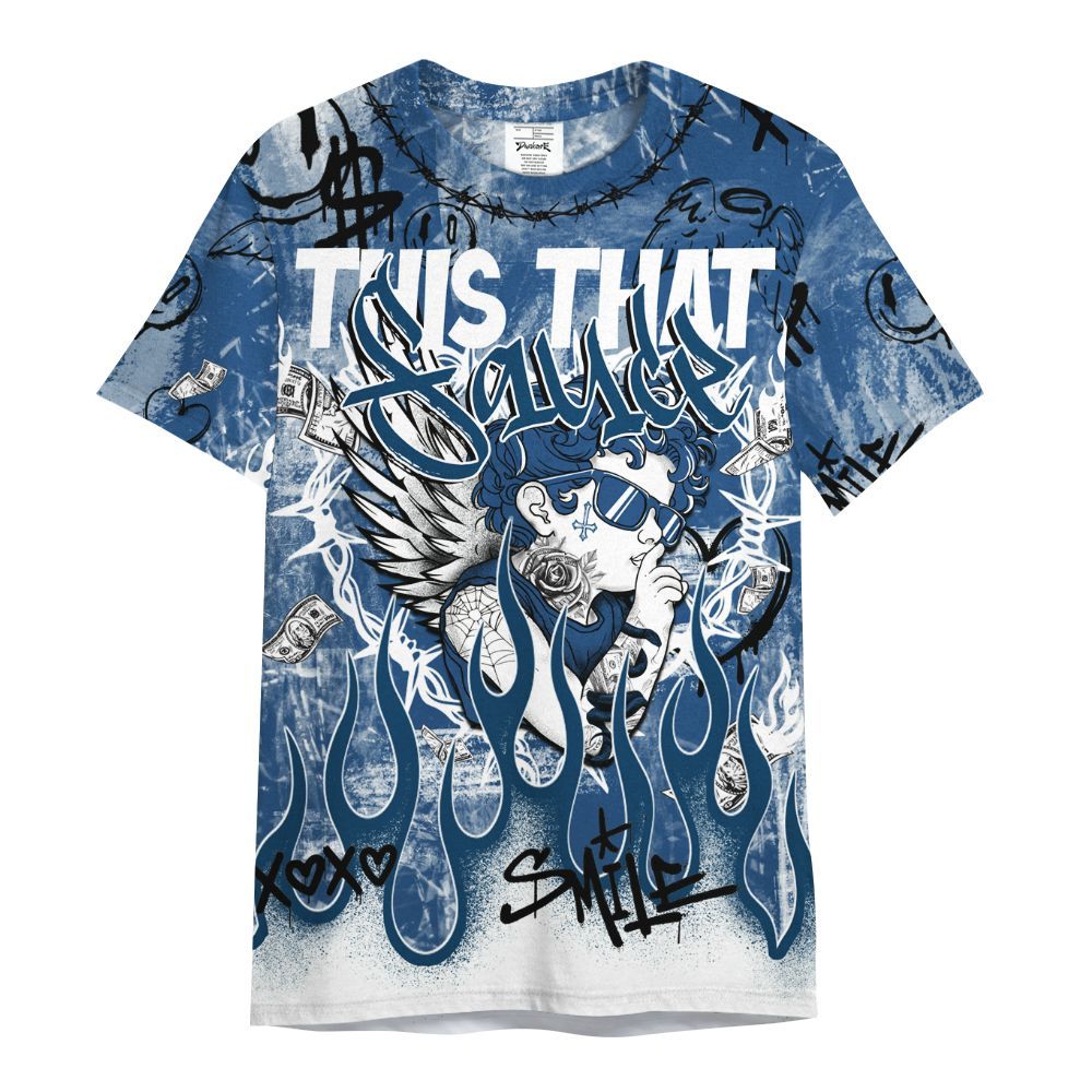 Shirt To Match High OG Midnight Navy 1s - This That Sauce Angel All Over Print