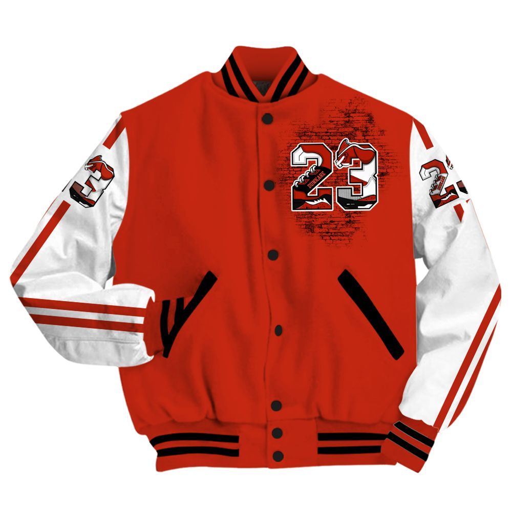 Varsity Jacket To Match Red Cement 4s - Custom Name Number 23 5s All Over Print