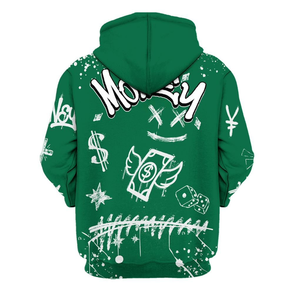 Hoodie To Match Pine Green 4s - Everybody Paid In Full Crayon All Over Print