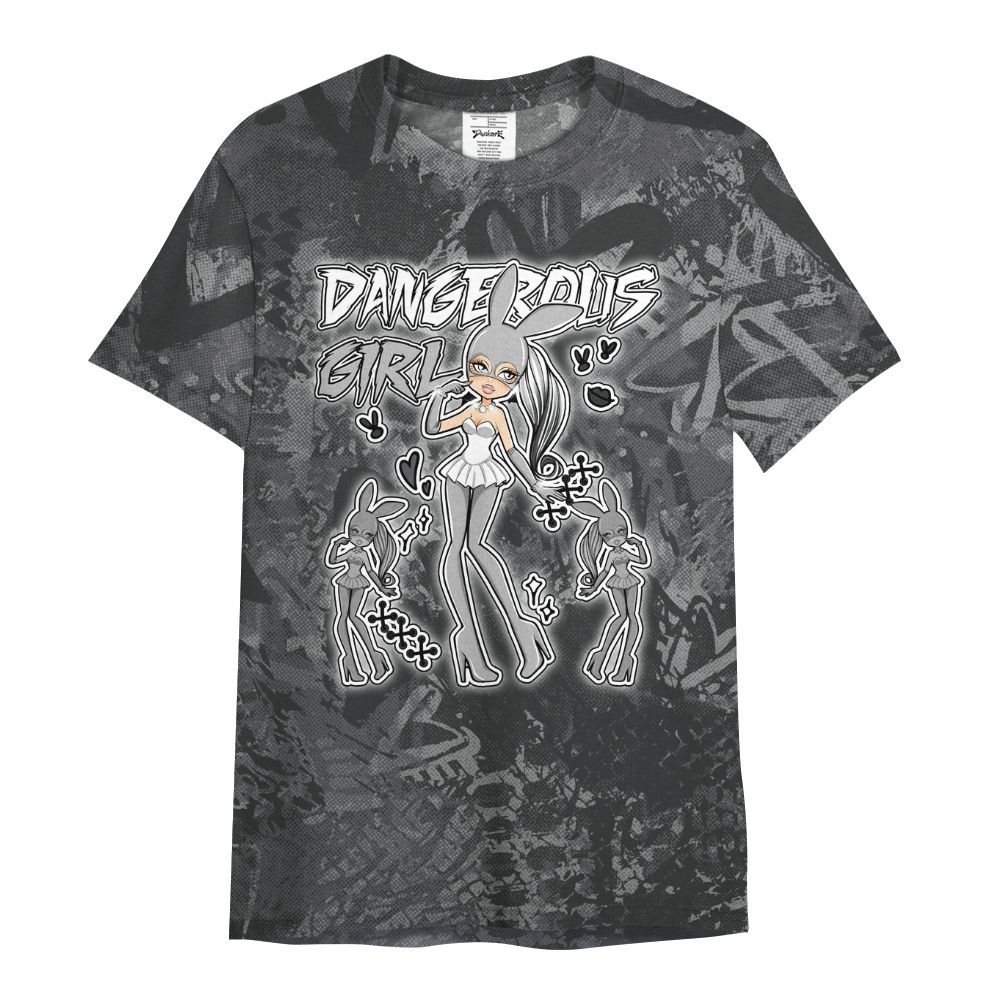 Shirt To Match White Thunder 4s - Dangerous.Girl Heart Grunge All Over Print