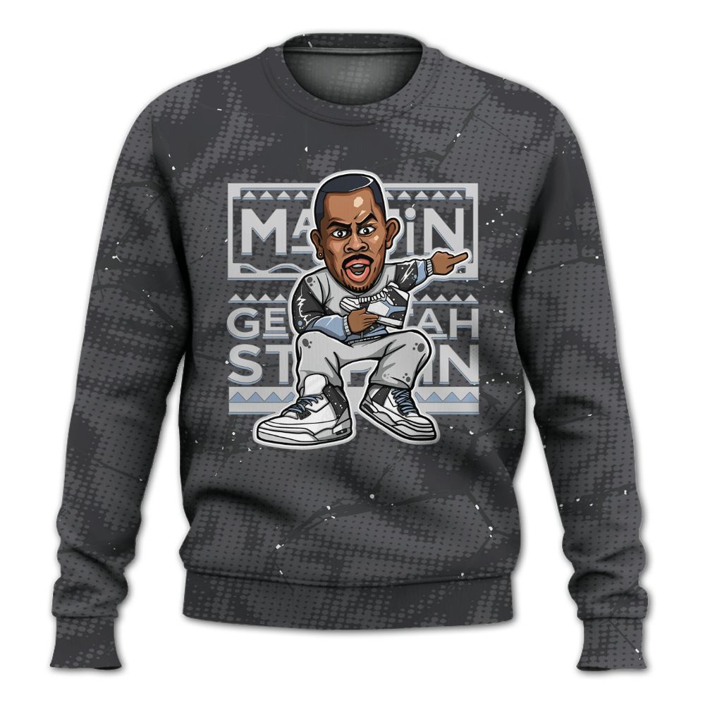 Sweatshirt To Match Reverse Oreo 6s - Get Tag Sneakers Steppin' Graphic Crack All Over Print