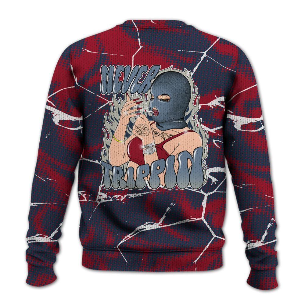 Knitted Sweater To Match Navy Blue 2024 6s - Ne'er Trippin' Unique Crack