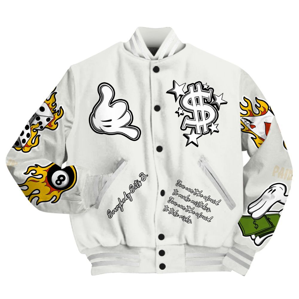 Varsity Jacket To Match Grand Finale 11s - Everybody Paid In Full Graphic All Over Print